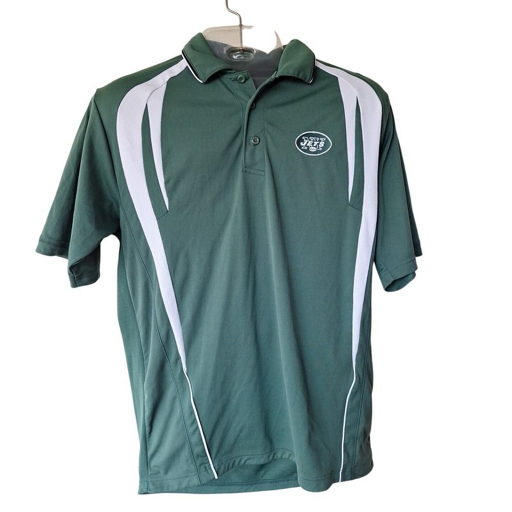 New York Jets NFL Team Apparel Team  Green Polo Shirt size Men's Medium